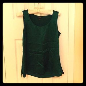 Forest Green 100% Silk Tank Top